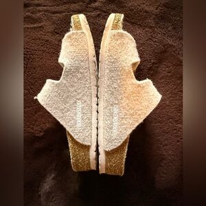 BIRKENSTOCK KIDS ARIZONA RIVET HAPPY LAMB WOOL SOFT PINK size 28